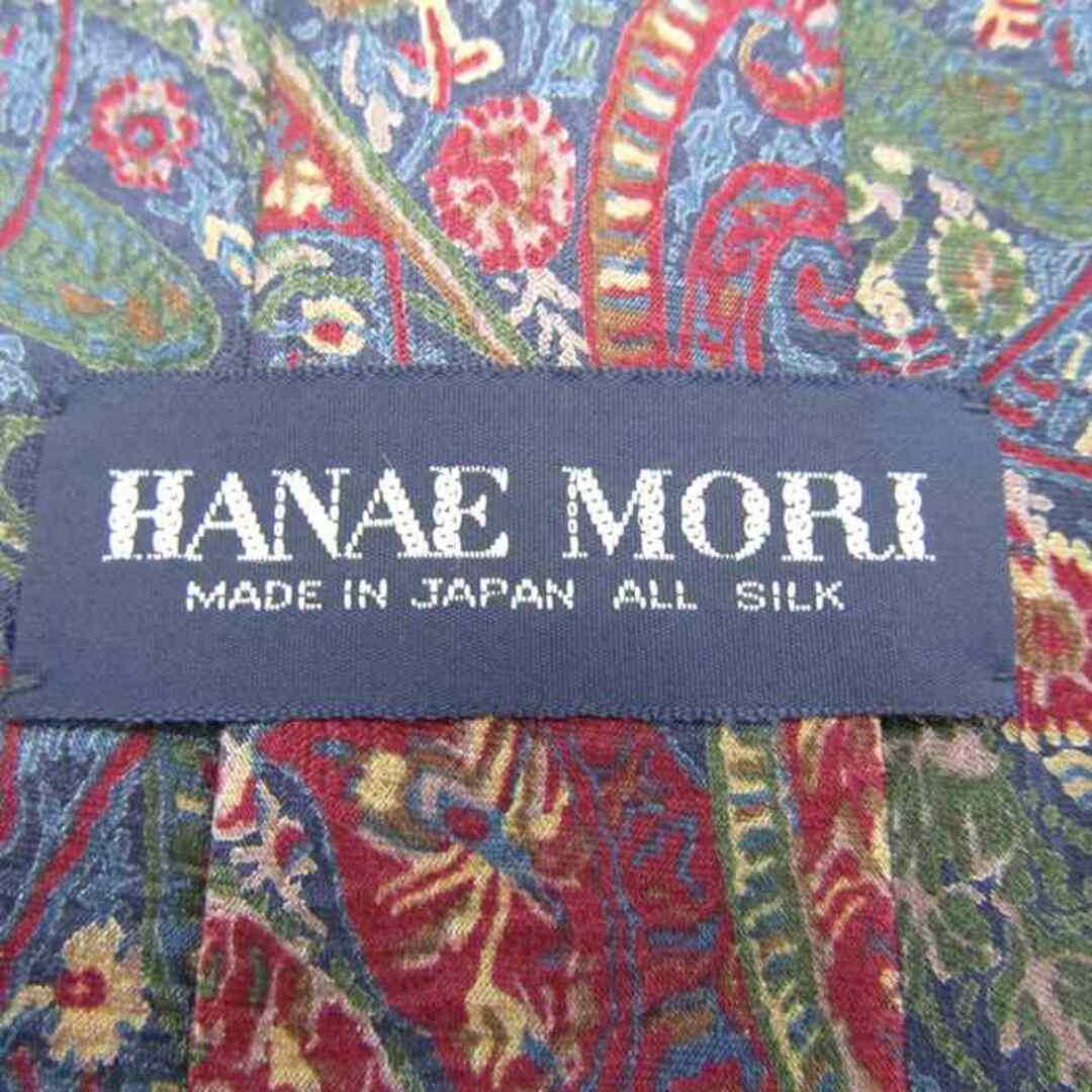 HANAE MORI(ハナエモリ)のハナエモリ ブランドネクタイ 総柄 ペイズリー 幾何学模様 シルク 日本製 メンズ ネイビー HANAE MORI 森英恵 メンズのファッション小物(ネクタイ)の商品写真