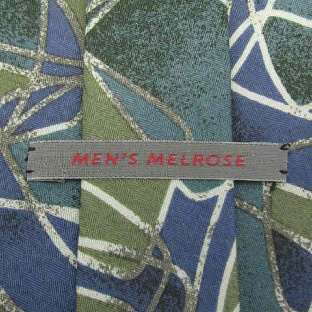 MEN'S MELROSE(メンズメルローズ)のメンズメルローズ ブランドネクタイ 総柄 パネル柄 グラデーション シルク メンズ ネイビー MEN'S MELROSE メンズのファッション小物(ネクタイ)の商品写真