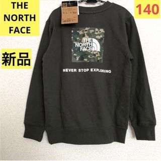 ザノースフェイス(THE NORTH FACE)の大特価‼️ノースフェイス スウェットバックスクエアカモロゴクルー⭐️140⭐️(Tシャツ/カットソー)