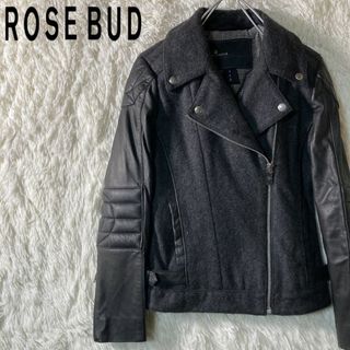 ROSE BUD - 美品 goosecraft ローズバット ウール 羊革 ライダースジャケット S