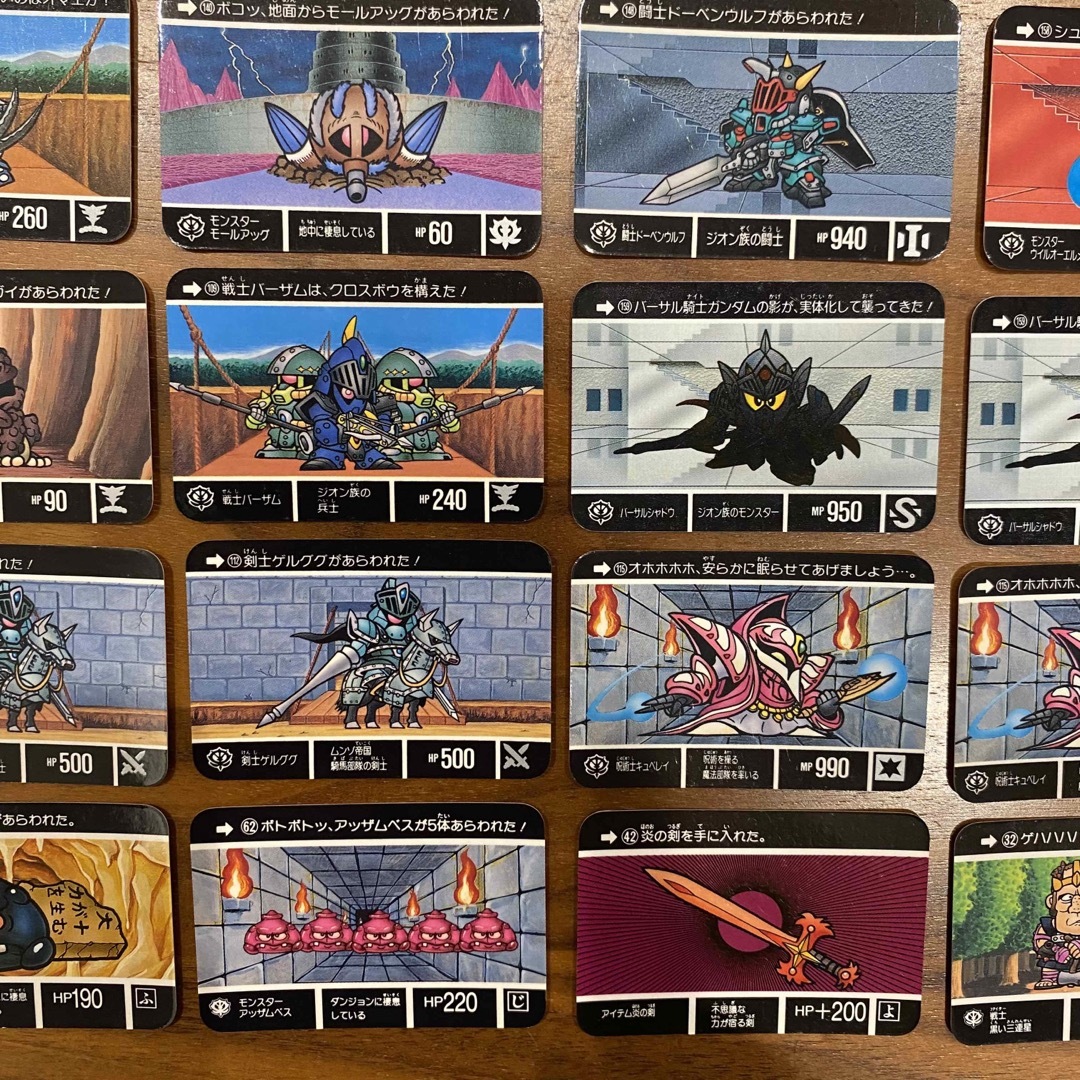 SD Gundam（BANDAI）(エスディーガンダム)のSDガンダム外伝　ミニカードダス56枚　90年代　レトロ エンタメ/ホビーのアニメグッズ(カード)の商品写真