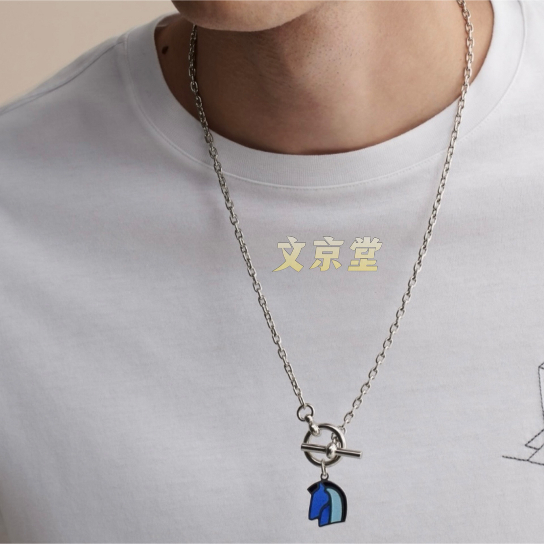 Hermes(エルメス)のHERMESエルメス ペンダント エリオス シュヴァル　ネックレス　シルバー金具 レディースのアクセサリー(ネックレス)の商品写真