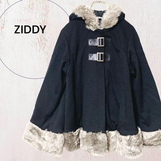 ジディー(ZIDDY)の【ジディ】コート アウター キッズ ファー付 ブラック(ジャケット/上着)