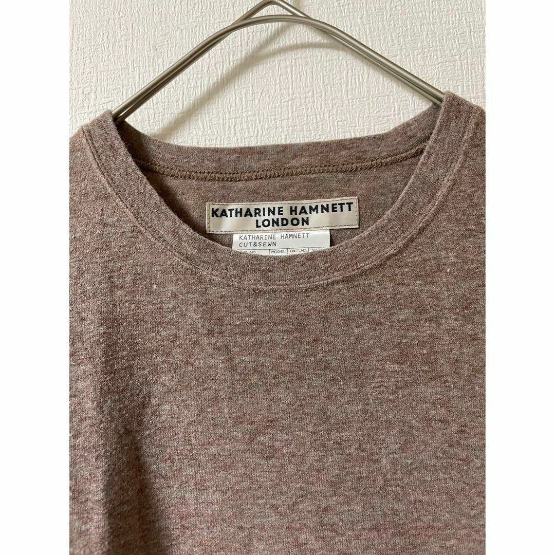 KATHARINE HAMNETT(キャサリンハムネット)のキャサリンハムネットロンドン　花柄刺繍　Tシャツ　M メンズのトップス(Tシャツ/カットソー(半袖/袖なし))の商品写真