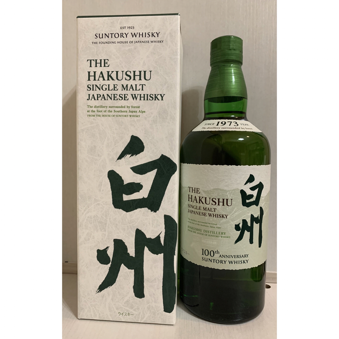 サントリー(サントリー)の白州　100周年記念ラベル　サントリーウイスキー700ml 食品/飲料/酒の酒(ウイスキー)の商品写真