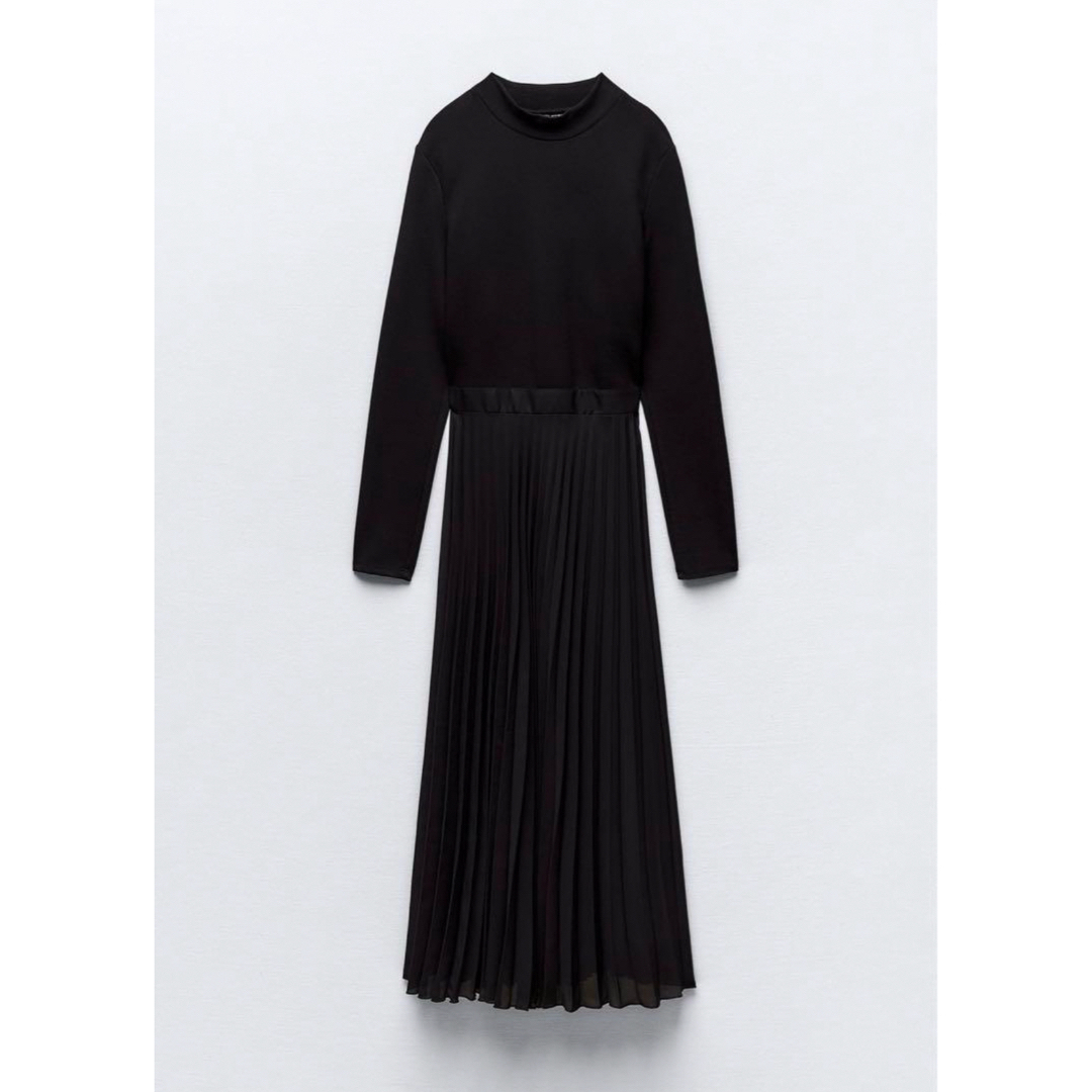 ZARA - 匿名配送 新品 ZARA L 2024 ロングワンピース ブラック ZARA - 匿名配送 新品 ZARA L 2024 ロングワンピース ブラック