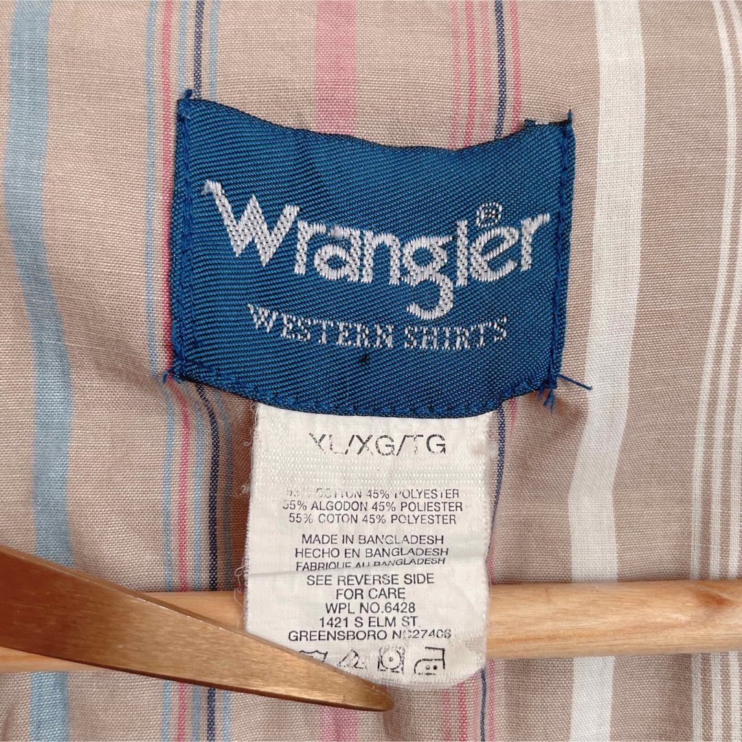 Wrangler(ラングラー)のWrangler ラングラー ウエスタンシャツ ストライプ スナップボタン 古着 メンズのトップス(シャツ)の商品写真
