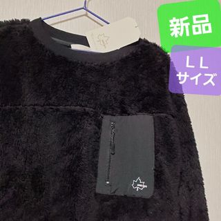 ロゴス(LOGOS)の新品 ロゴス ボア スウェット LOGOS スエット 裏起毛 トレーナー 黒(スウェット)