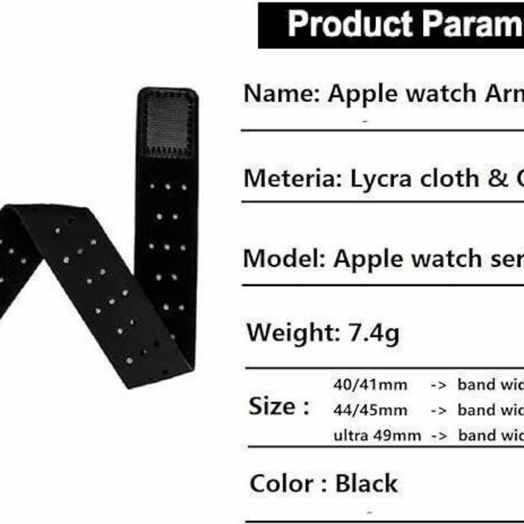 Euler AppleWatchアームバンド 44mm/45mm Black メンズの時計(その他)の商品写真