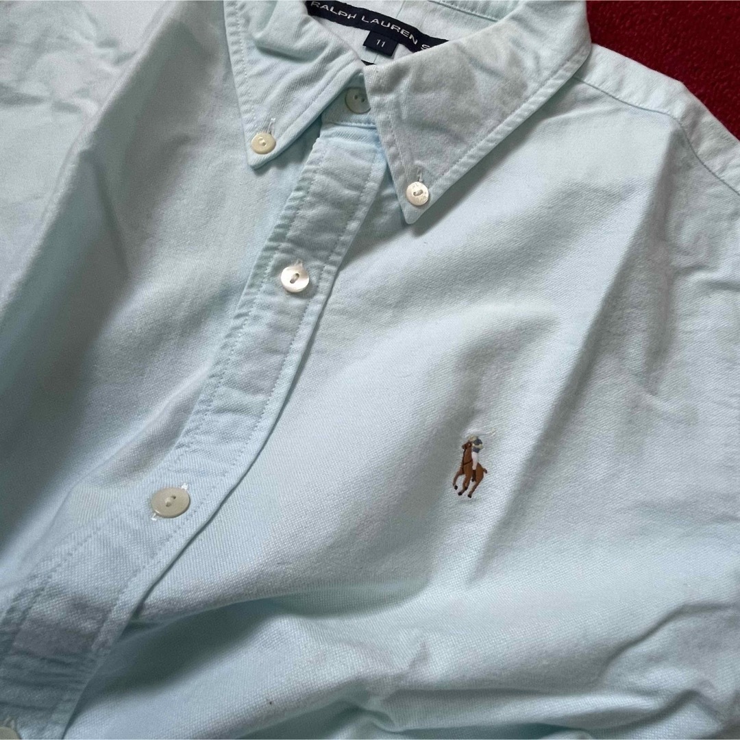 Ralph Lauren(ラルフローレン)のbaiya 11 160 ラルフローレン　スポーツ　半袖　シャツ　青　ブルー キッズ/ベビー/マタニティのキッズ服女の子用(90cm~)(ブラウス)の商品写真