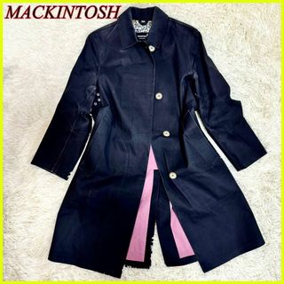 マッキントッシュ(MACKINTOSH)のマッキントッシュ  ステンカラーコート ロングコート ロング丈 34 S 黒(チェスターコート)