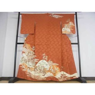 平和屋川間店■訪問着　駒刺繍　風景吉祥花鼓文　金彩　逸品　ar3466(着物)