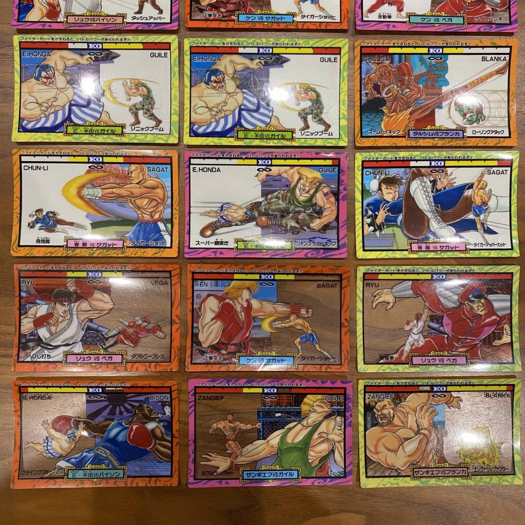 CAPCOM - ストリートファイターⅡ カード18枚 90年代 レトロの CAPCOM - ストリートファイターⅡ カード18枚 90年代 レトロの