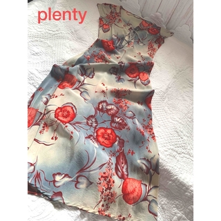 PLENTY - plenty 花柄ワンピース　100%シルク