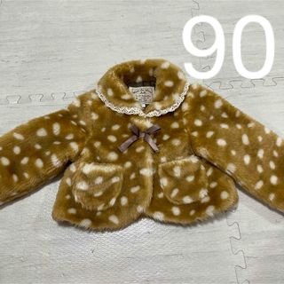 オリーブデオリーブ(OLIVEdesOLIVE)の【新品未使用】オリーブデオリーブ 鹿柄 アウター ジャケット 90 女の子(ジャケット/上着)