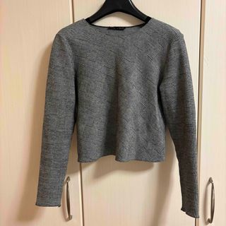 ザラ(ZARA)のZARA チェック柄　長袖　トップス(カットソー(長袖/七分))