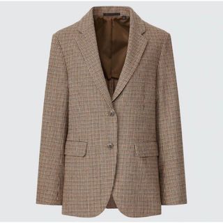 ユニクロ(UNIQLO)のUNIQLO ユニクロ リラックステーラードジャケット チェック 秋冬(テーラードジャケット)