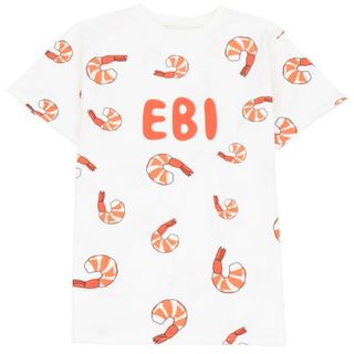 プニュズ(PUNYUS)の新品 EBI Tシャツ えび プニュズ エビ 総柄 punyus 海老 半袖(Tシャツ(半袖/袖なし))