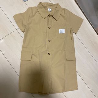 シーイン(SHEIN)の半袖　オールインワン　オーバーオール　100〜110(Tシャツ/カットソー)