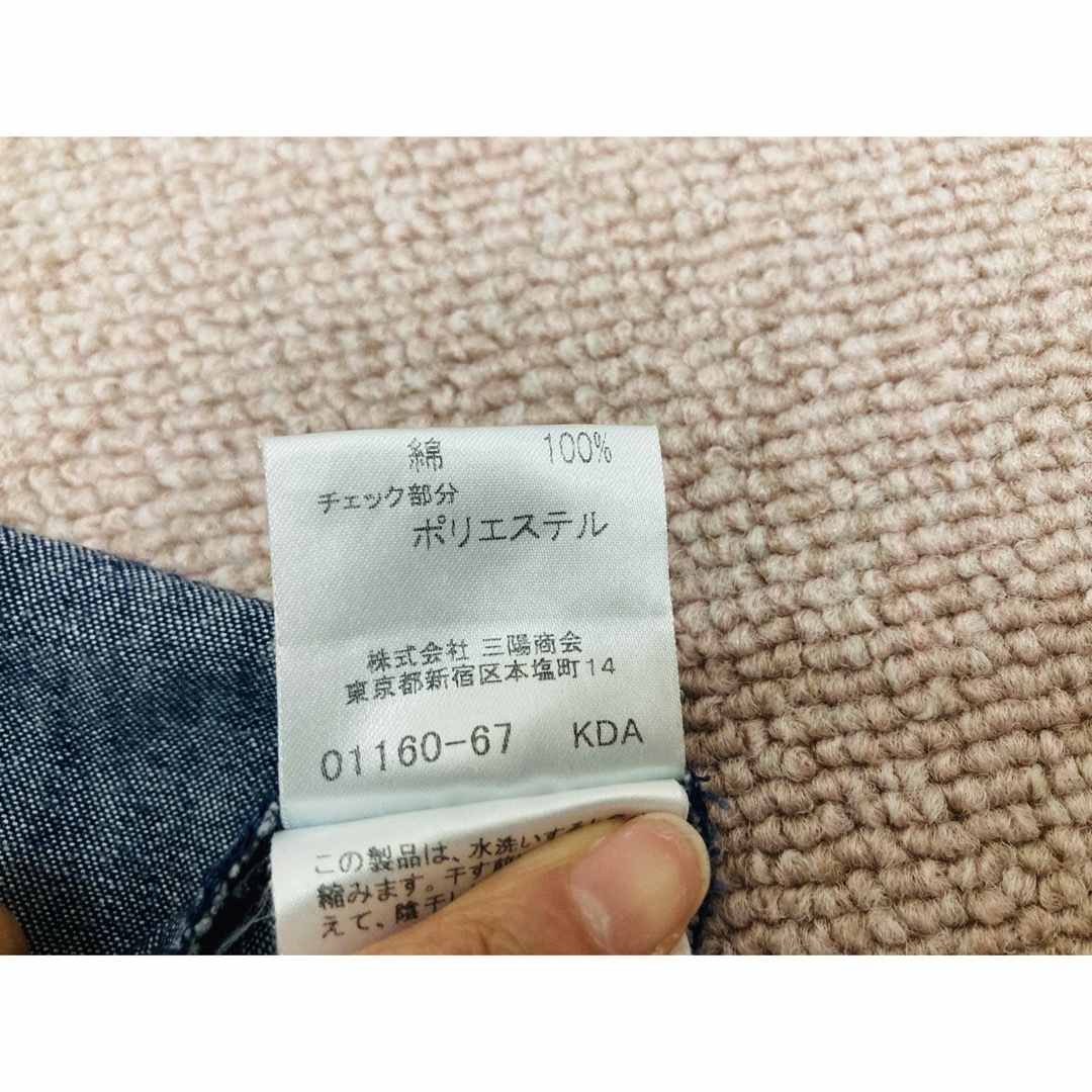 BURBERRY(バーバリー)の☆バーバリーロンドン☆  キッズ　ロコ入りサスペンダー　デニムワンピース　110 キッズ/ベビー/マタニティのキッズ服女の子用(90cm~)(ワンピース)の商品写真