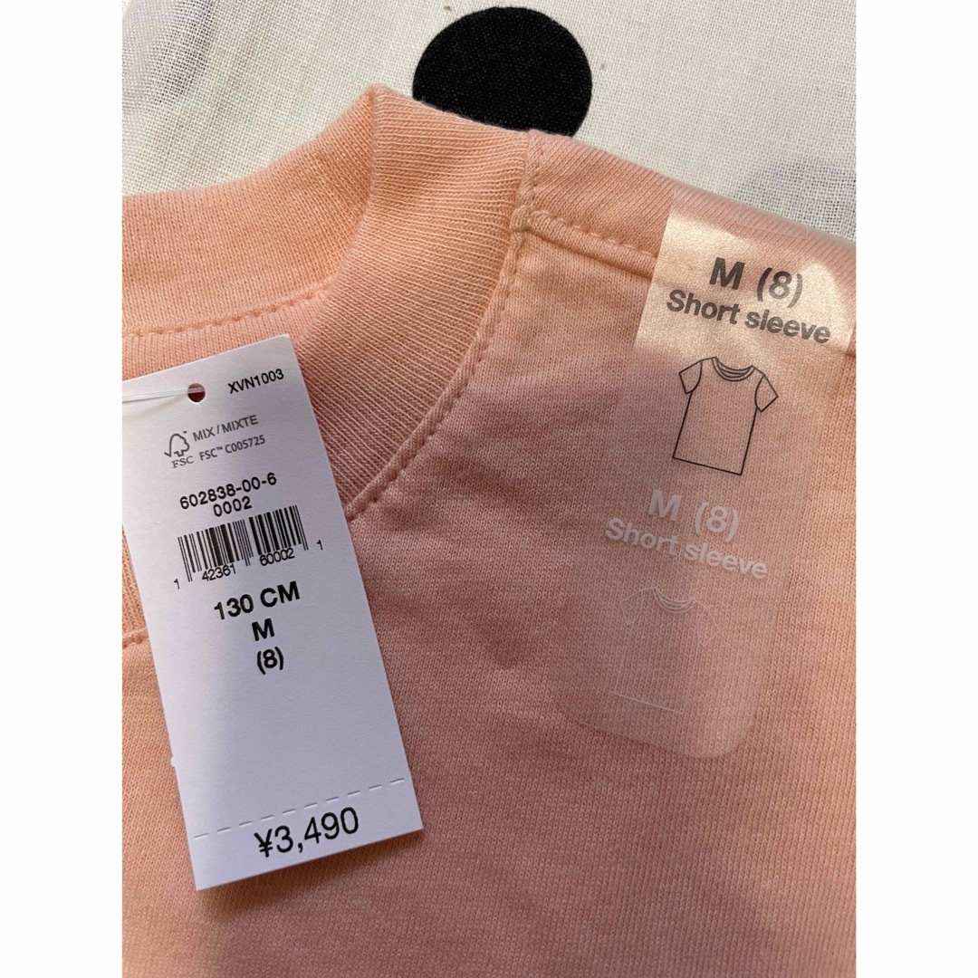 GAP Kids(ギャップキッズ)の【新品】Gapkids 130㎝　ミッキー　GAP Tシャツ オレンジ キッズ/ベビー/マタニティのキッズ服女の子用(90cm~)(Tシャツ/カットソー)の商品写真