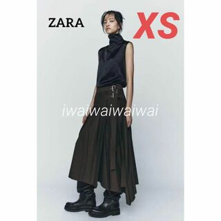 ZARA - 【新品・未使用】ZARA カーゴ ミディスカート ブラック Lの通販 ...