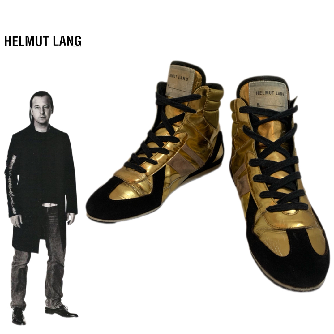 HELMUT LANG(ヘルムートラング)のHELMUT LANG VINTAGE ITALY製 メタリックスニーカー 36 レディースの靴/シューズ(スニーカー)の商品写真