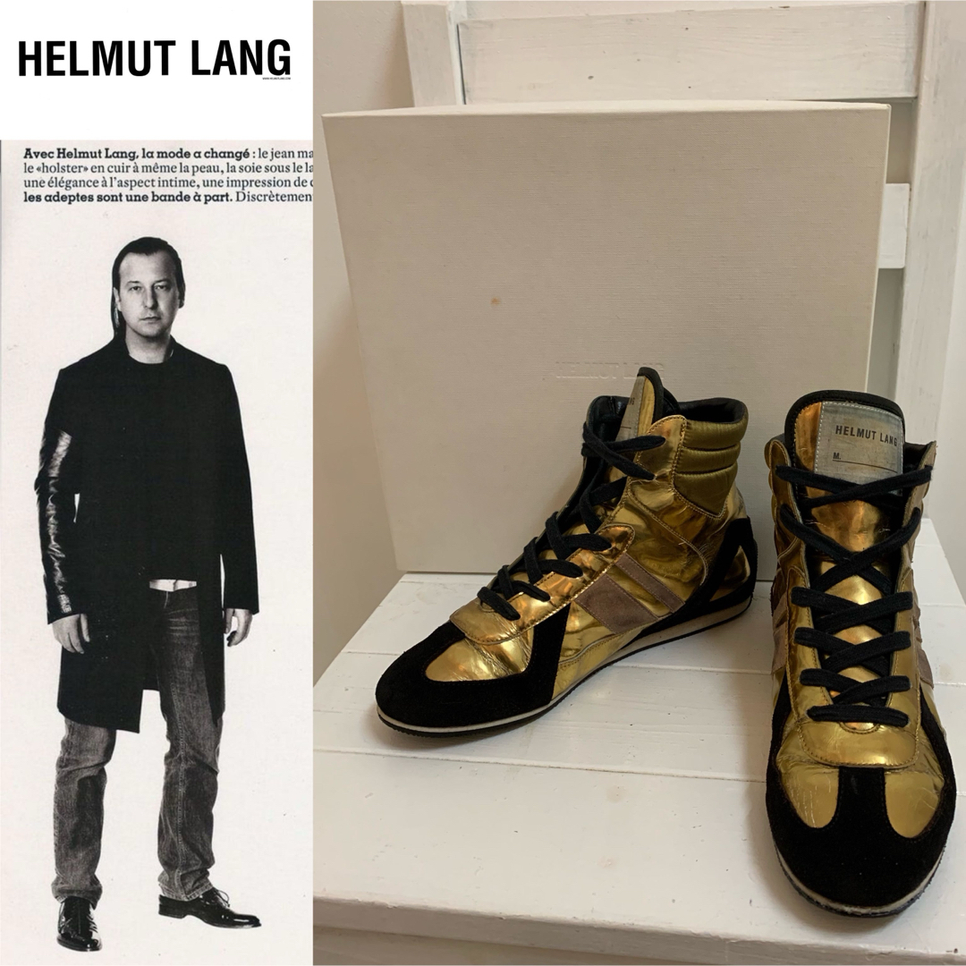 HELMUT LANG(ヘルムートラング)のHELMUT LANG VINTAGE ITALY製 メタリックスニーカー 36 レディースの靴/シューズ(スニーカー)の商品写真