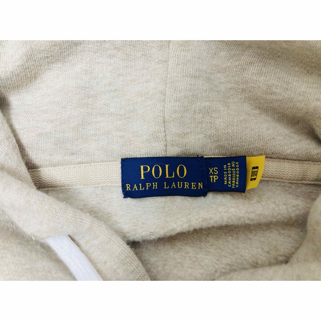 POLO RALPH LAUREN(ポロラルフローレン)の♡ポロラルフローレン♡裏起毛パーカー　クリームベージュ　ロゴ刺繍　ゆったりサイズ レディースのトップス(パーカー)の商品写真