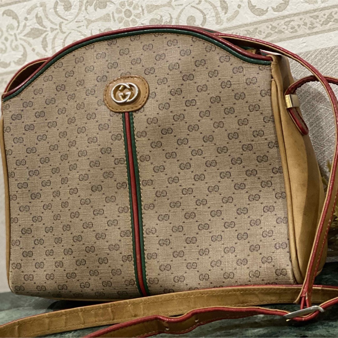 GUCCI - 希少モデル 70'S OLD GUCCI ショルダーバッグ シェリーライン