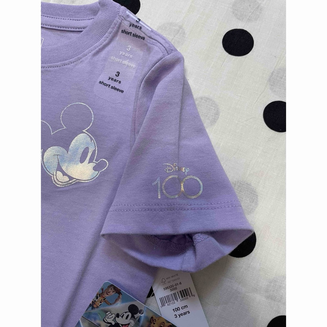 babyGAP(ベビーギャップ)の【新品】babyGap 100㎝　ミッキー　GAP Tシャツ パープル キッズ/ベビー/マタニティのキッズ服男の子用(90cm~)(Tシャツ/カットソー)の商品写真