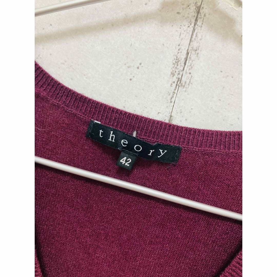 theory(セオリー)の【カシミヤ１００％】セオリー　theory  ニットベスト　上品ボルドー　42L メンズのトップス(ベスト)の商品写真