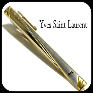 イヴサンローラン(Yves Saint Laurent)のイヴサンローラン  タイバー  ネクタイピン  ysl  シルバー×ゴールド(ネクタイピン)