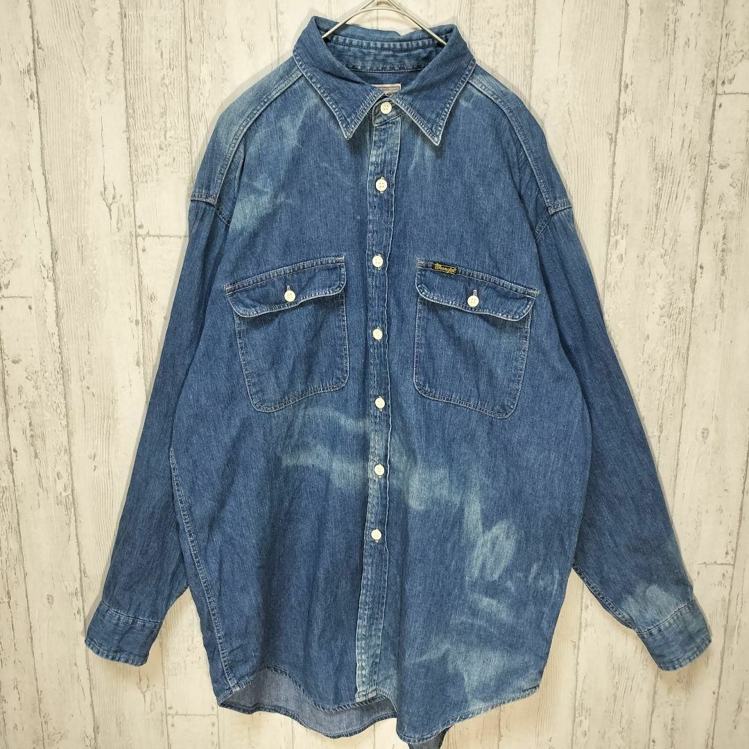 Wrangler(ラングラー)のWrangler　デニム長袖シャツ　90s　韓国製ビンテージ　ウエスタン メンズのトップス(シャツ)の商品写真