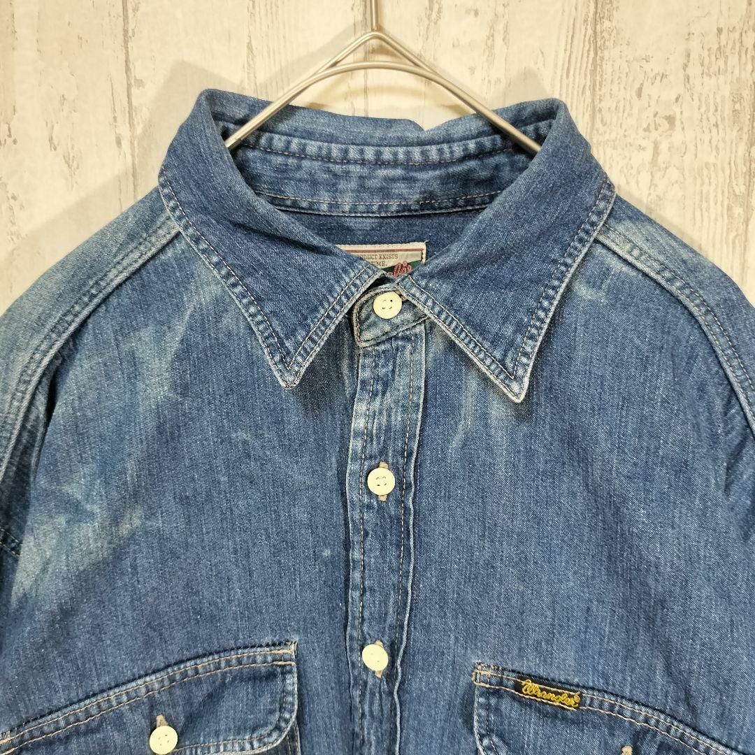 Wrangler(ラングラー)のWrangler　デニム長袖シャツ　90s　韓国製ビンテージ　ウエスタン メンズのトップス(シャツ)の商品写真