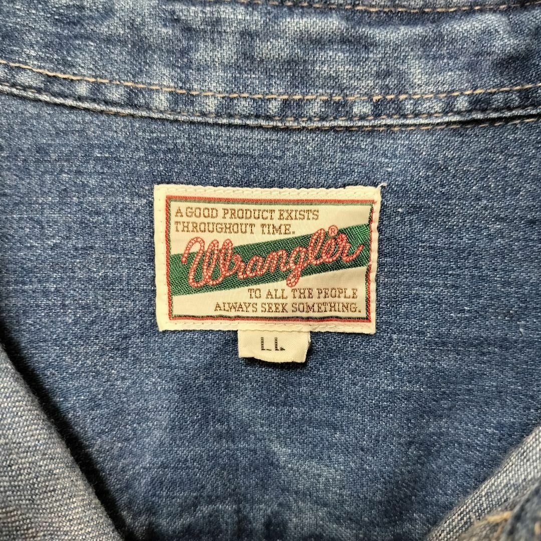Wrangler(ラングラー)のWrangler　デニム長袖シャツ　90s　韓国製ビンテージ　ウエスタン メンズのトップス(シャツ)の商品写真