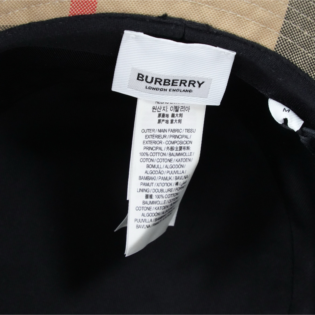 BURBERRY(バーバリー)の新品　Burberry チェック　コットン　バケットハット　Mサイズ メンズの帽子(ハット)の商品写真