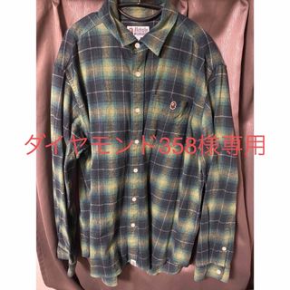 アベイシングエイプ(A BATHING APE)のAPE HEAD ONE POINT FLANNEL CHECK SHIRT M(シャツ)