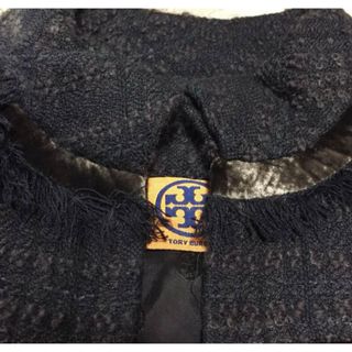 【TORY BURCH】☆美品☆ツイードワンピース ベロア フレンチスリーブ