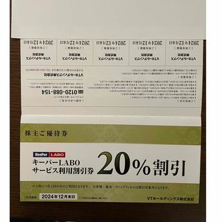 VTホールディングス株主優待 キーパーLABO20%割引券(メンテナンス用品)