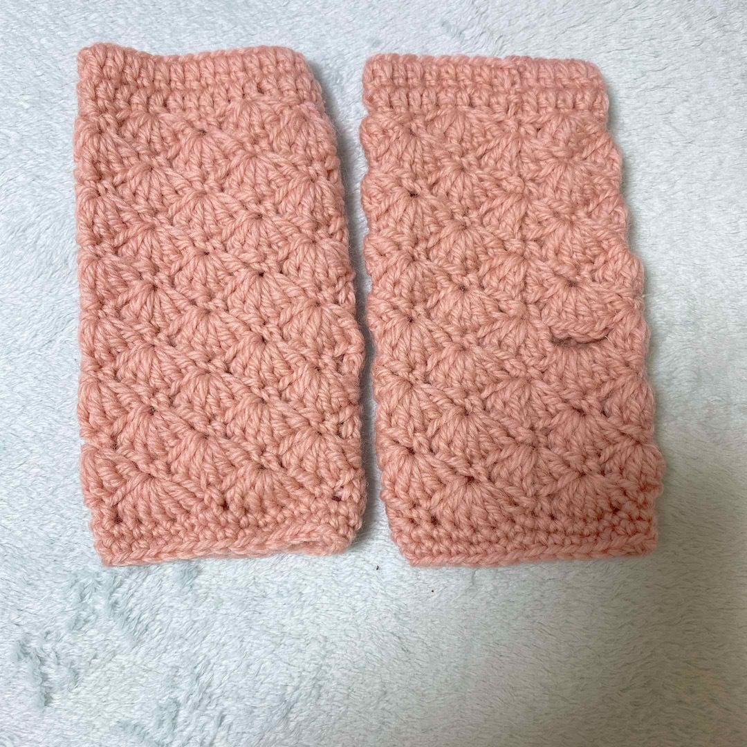 ハンドメイド　かぎ針編み　アームウォーマー　ハンドウォーマー　手袋　(4 ハンドメイドのファッション小物(手袋)の商品写真