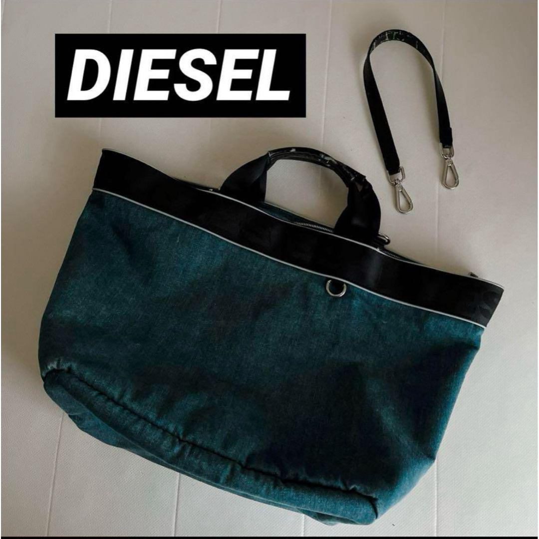 DIESEL(ディーゼル)のA4すっぽり！ディーゼル★DIESEL★ロゴデニムトートバッグ兼ショルダー★旅行 メンズのバッグ(トートバッグ)の商品写真