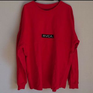 ルーカ(RVCA)の【希少】 RVCA ルーカ ロンT  長袖 トップス レッド 赤  Uネック(Tシャツ/カットソー(七分/長袖))