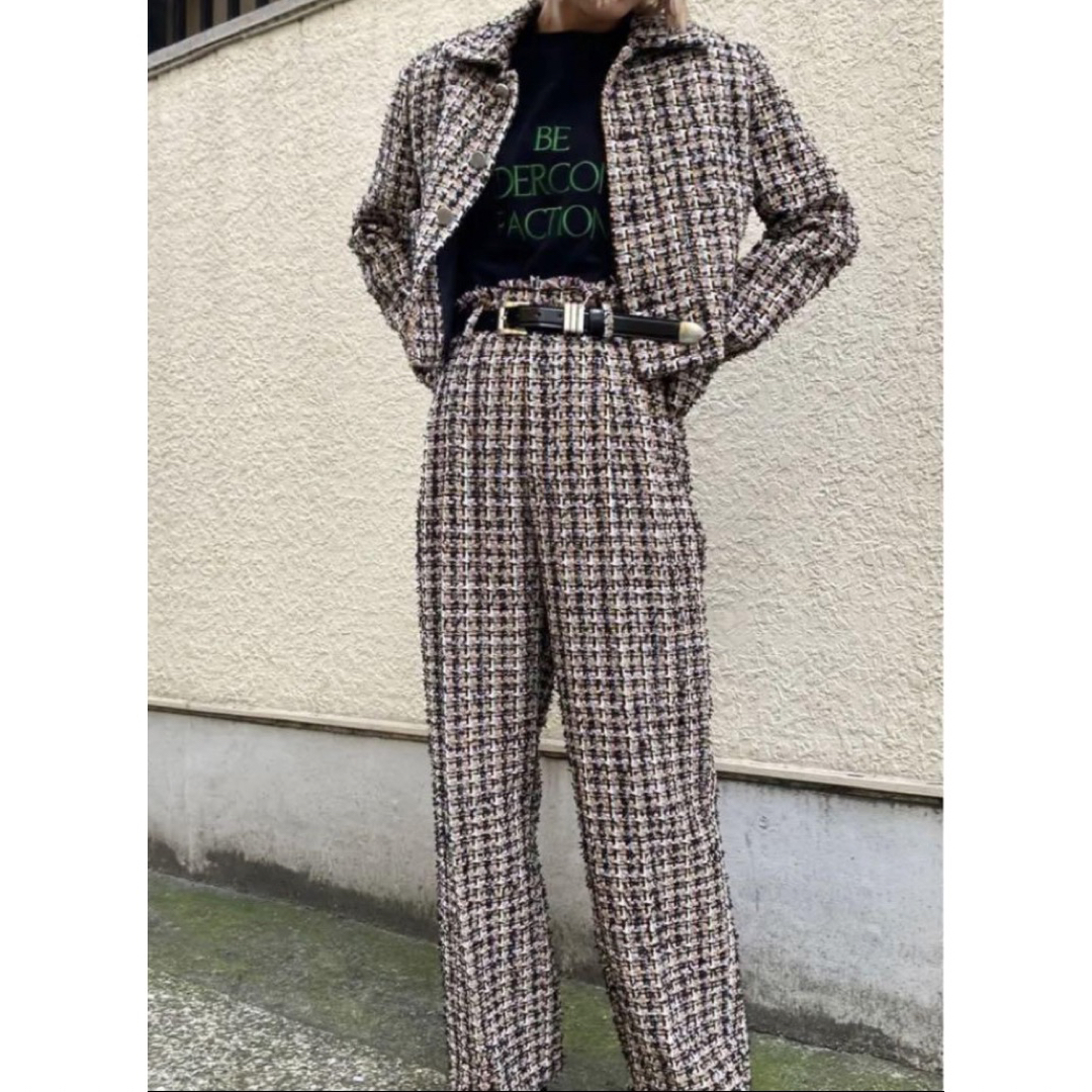 Ameri VINTAGE(アメリヴィンテージ)のアメリヴィンテージ　PLAYFUL TWEED PANTS  ツイード　パンツ レディースのパンツ(カジュアルパンツ)の商品写真