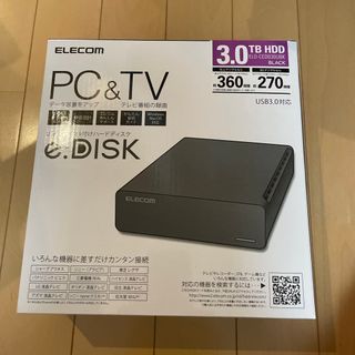 ELECOM エレコム ELD-CED030UBK 外付けHDD ブラック 据え(PC周辺機器)