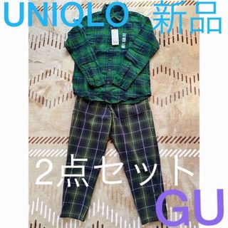 ユニクロ(UNIQLO)の⭐️チェック柄⭐️UNIQLO⭐️GU⭐️2点セット⭐️(その他)