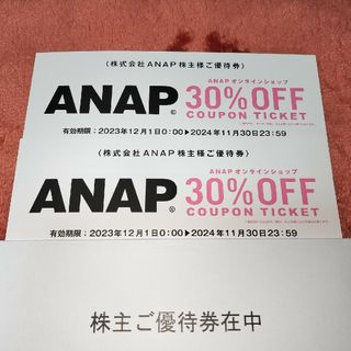 ANAP - ANAP 株主優待券×2枚