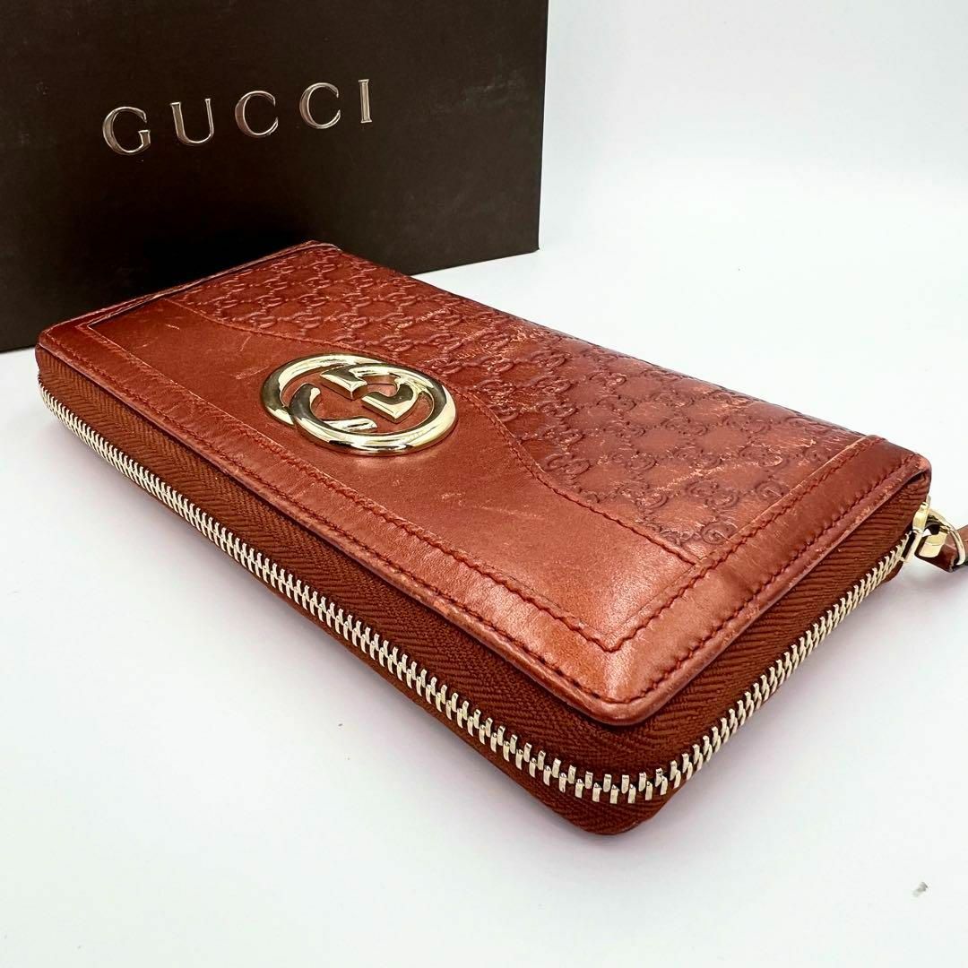 Gucci(グッチ)の入手困難 グッチ ラウンドジップ GGシマ インターロッキング スーキーオレンジ レディースのファッション小物(財布)の商品写真