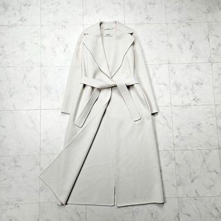 マックスマーラ(Max Mara)の【極美品】マックスマーラ　クチートアマーノ　コート　グレージュ　ベルト　近年(ロングコート)