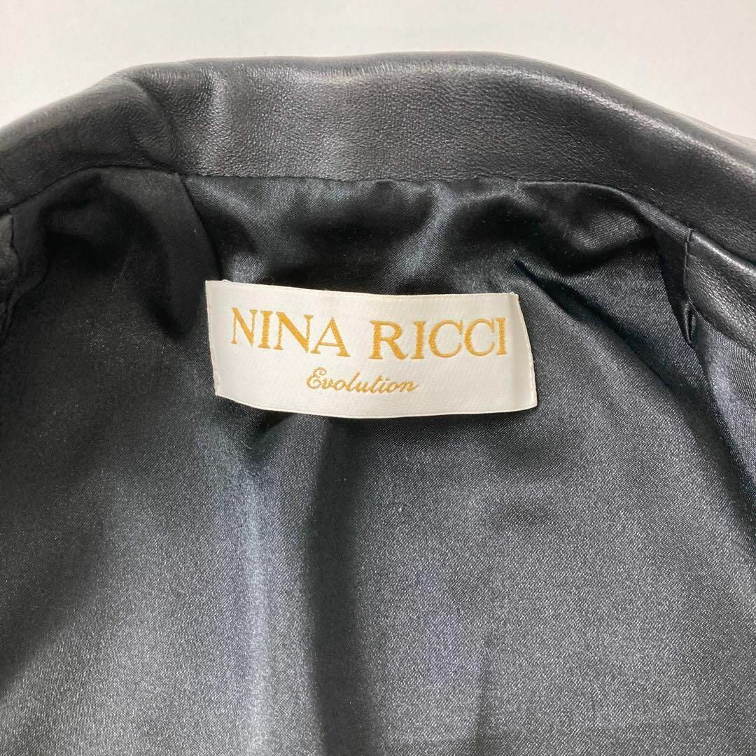 NINA RICCI(ニナリッチ)のNINA RICCI EVOLUTION リアルレザー レザージャケット レディースのジャケット/アウター(ライダースジャケット)の商品写真